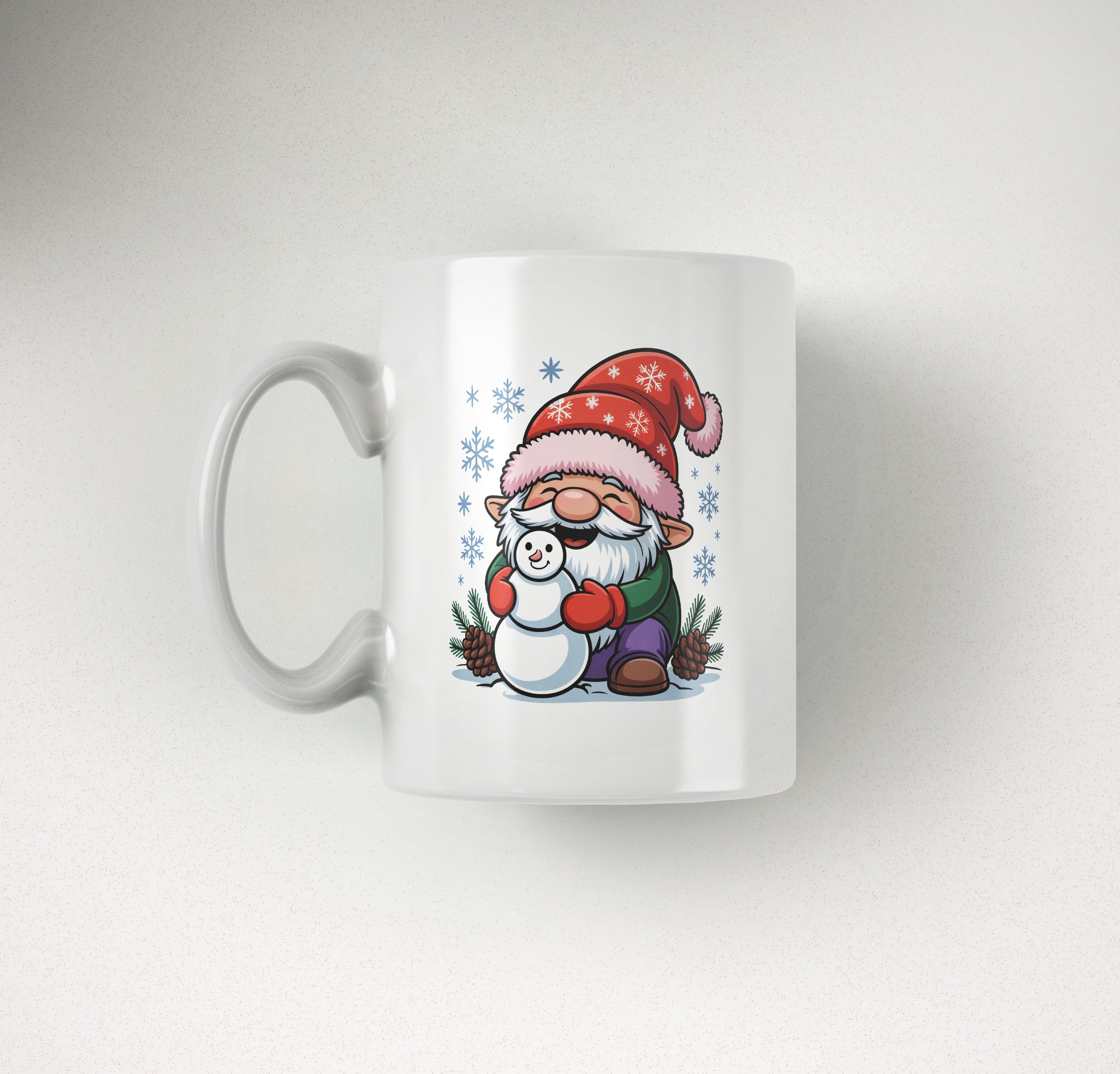 Gnom baut Schneeman